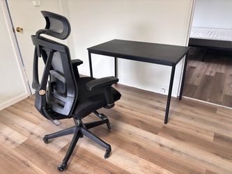 Office Chair and Ikea desk