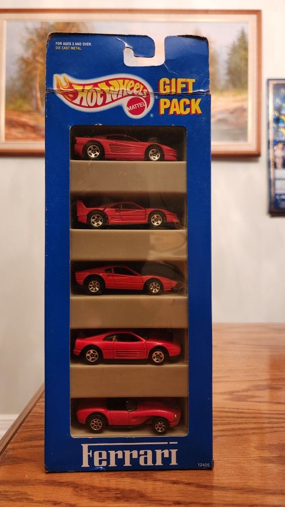 1993 Hot Wheels Ferrari 5 Pack Gift Set All Red