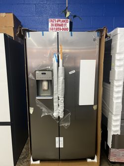 GE 21.8 Cu. Ft. Counter-Depth Fingerprint Resistant Side-By-Side Refrigerator