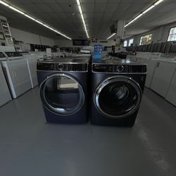 GE Set 5.3 Washer Steam Cycle, Smart Dispense, Sanitize + Allergen Dryer Gas 7.8 Cu Ft