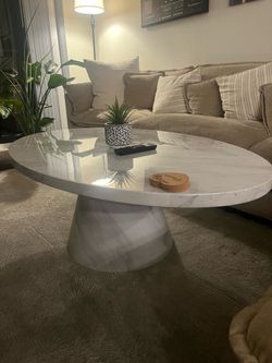 Faux marble coffee table
