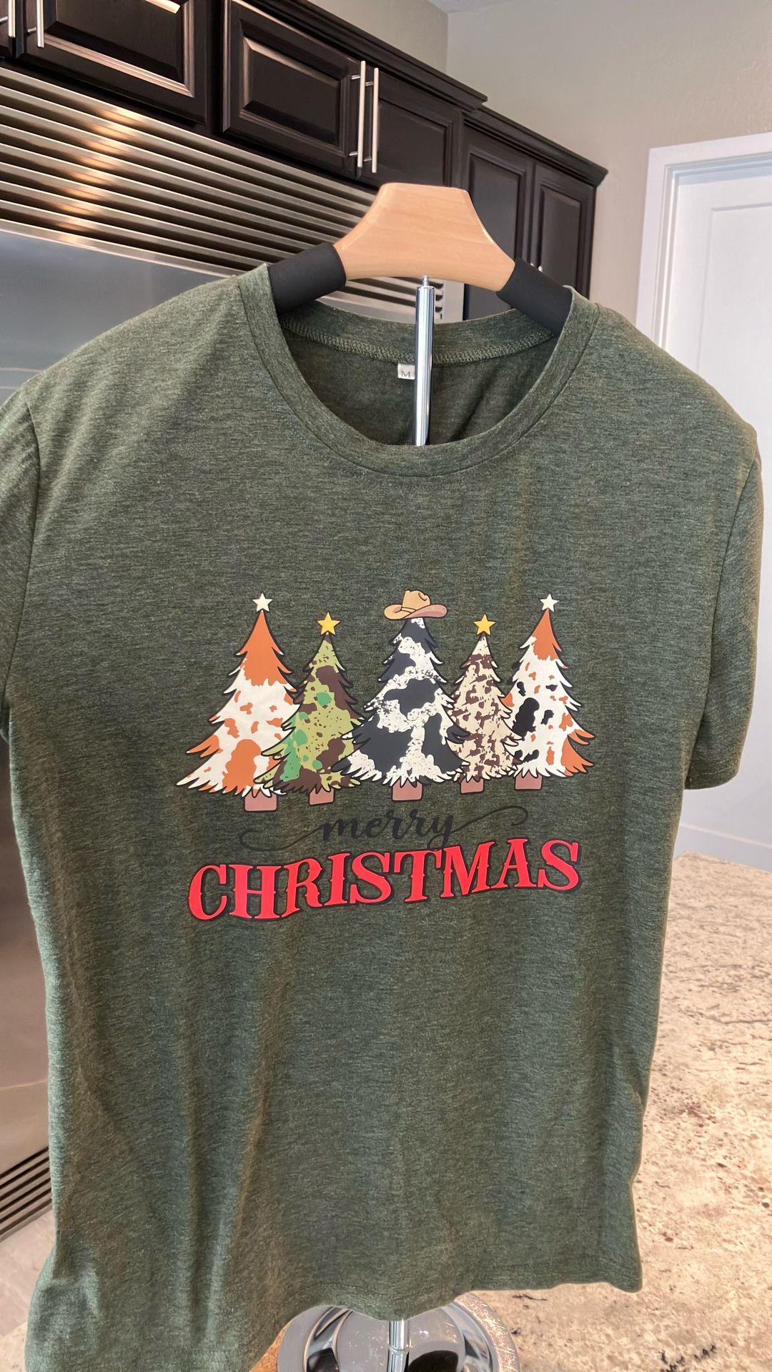 Cowboy Christmas Tee Shirt - Ladies Medium - Soft