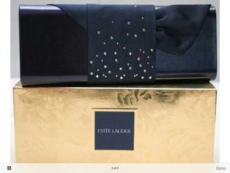 Estee Lauder Navy Blue Evening Clutch Bag (w/Swarovski) Estee Lauder Navy Blue Evening Clutch Bag (w/Swarovski) Estee Lauder