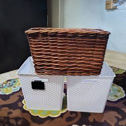 3 Large Storage Bins