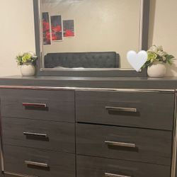 grey Vanity Mirror 