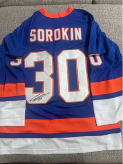 Ilya Sorokin Signed Autograph Custom Jersey- JSA Sticker Only-New York Islanders