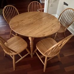 Oak Table & Chair Set