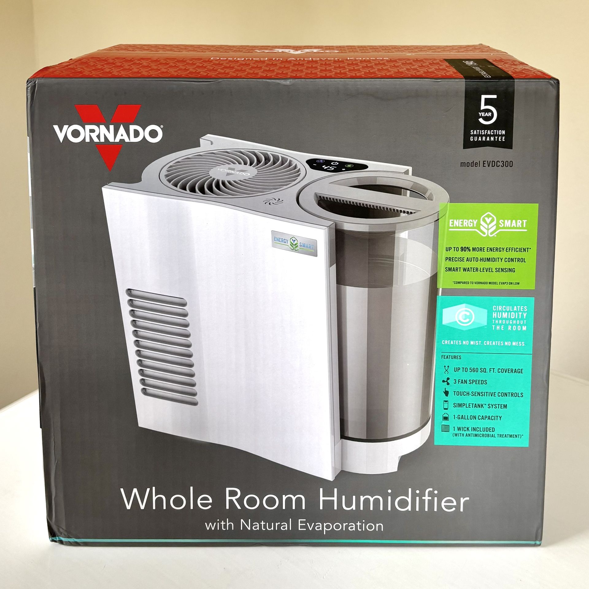 Vornado EVDC300 Energy Smart Evaporative Whole Room Humidifier