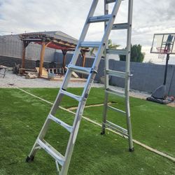 Multi-position aluminum ladder