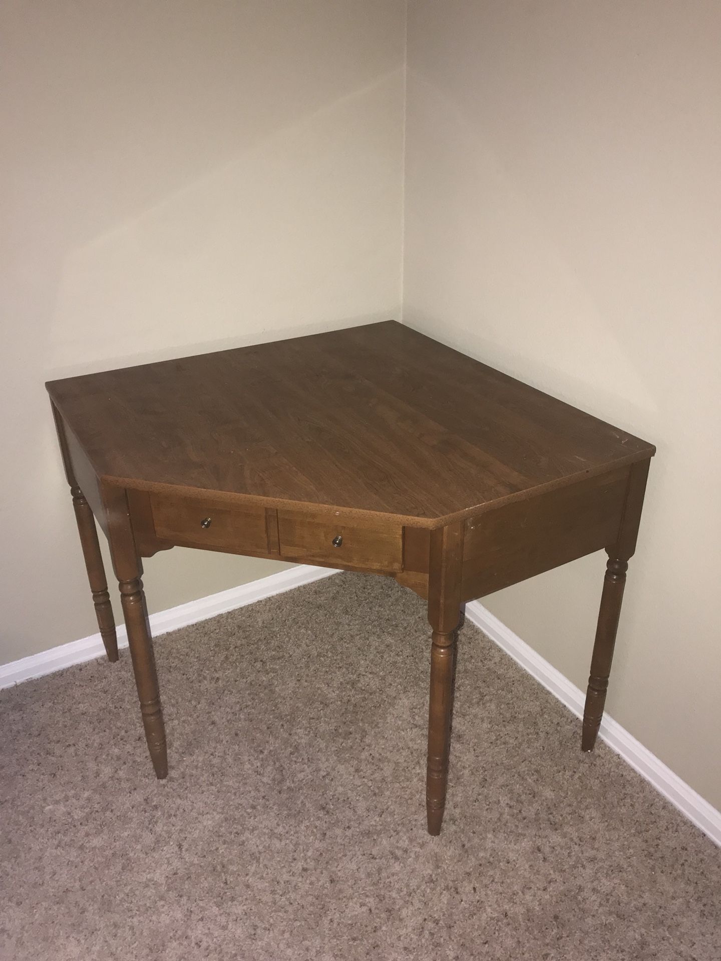 Solid Wood Ethan Allen Corner Desk