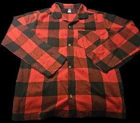 Old Navy Kids Red and Black Plaid Button Down Shirt