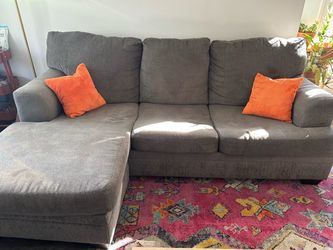 Gray Couch with moveable chaise