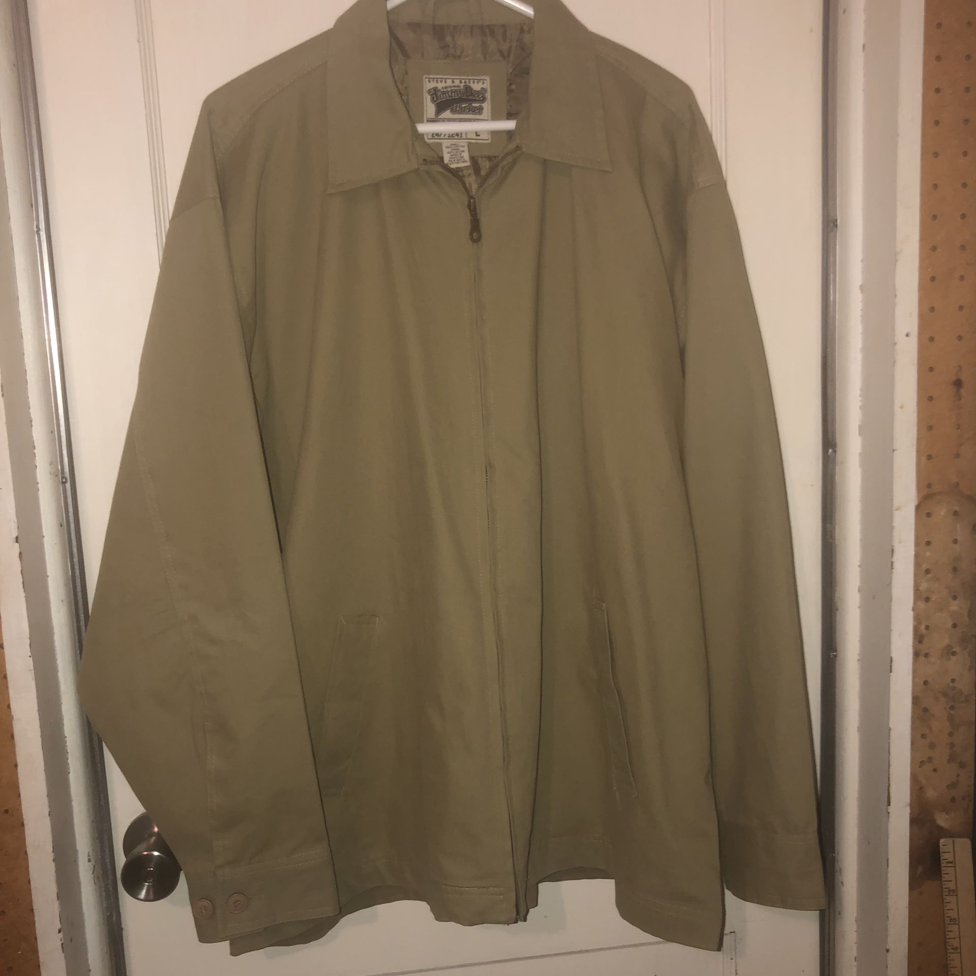 Steve and Barry’s Original Jimmy Dee jacket tan men’s size medium. Worn once and in new condition