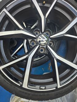 19" OEM VW Golf R "Estoril" Wheels + NEW Continental DWS06+ Tires