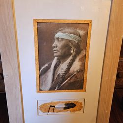 Native American Custom Framed Edward S Curtis Photograph