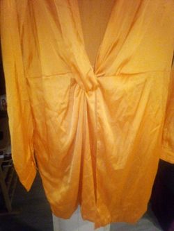 Orange silk fashion nova dress