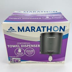 Center pull Paper towel Dispenser Smoke Color Compact Key Lock MARATHON (contact info removed)