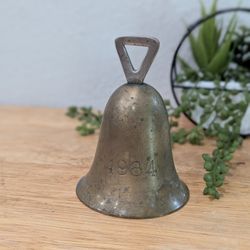 Vintage 1984 Silver Plated Handheld Brass Bell