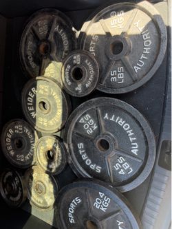 Set of Olympic weight plates