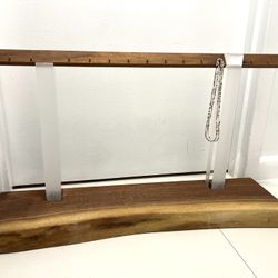 ⭐️😍⭐️😍Gorgeous Wood Jewelry Stand With Lucite ⭐️😍⭐️😍
