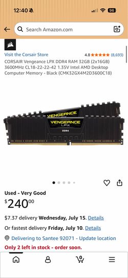 3600MHZ DDR4 RAM 32GB *read desc*
