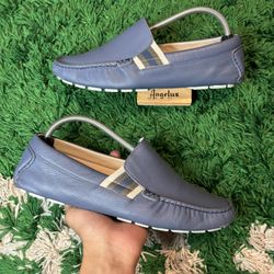 Gucci Blue Leather Loafers