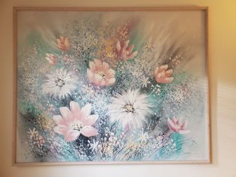 Oil paintings, hand painted on canvas, real wood frame 3'6"x4'3"