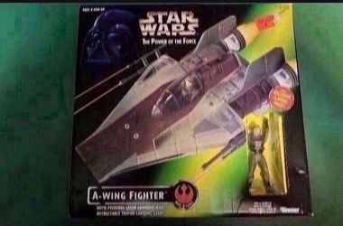1997 Star Wars A-Wing Fighter with Action Figure