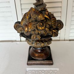 Ornate Gold and Bronze Decorative Urn Finial