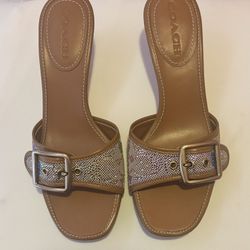 Coach Rainbow Crystal Kitten Heels