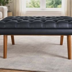 New Baxton Studio Anabelle Ottoman, Black (Already Assembled)