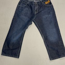 Vintage Denim Sz 42 Baggy & Embroidered Patchwork Coogi Jeans