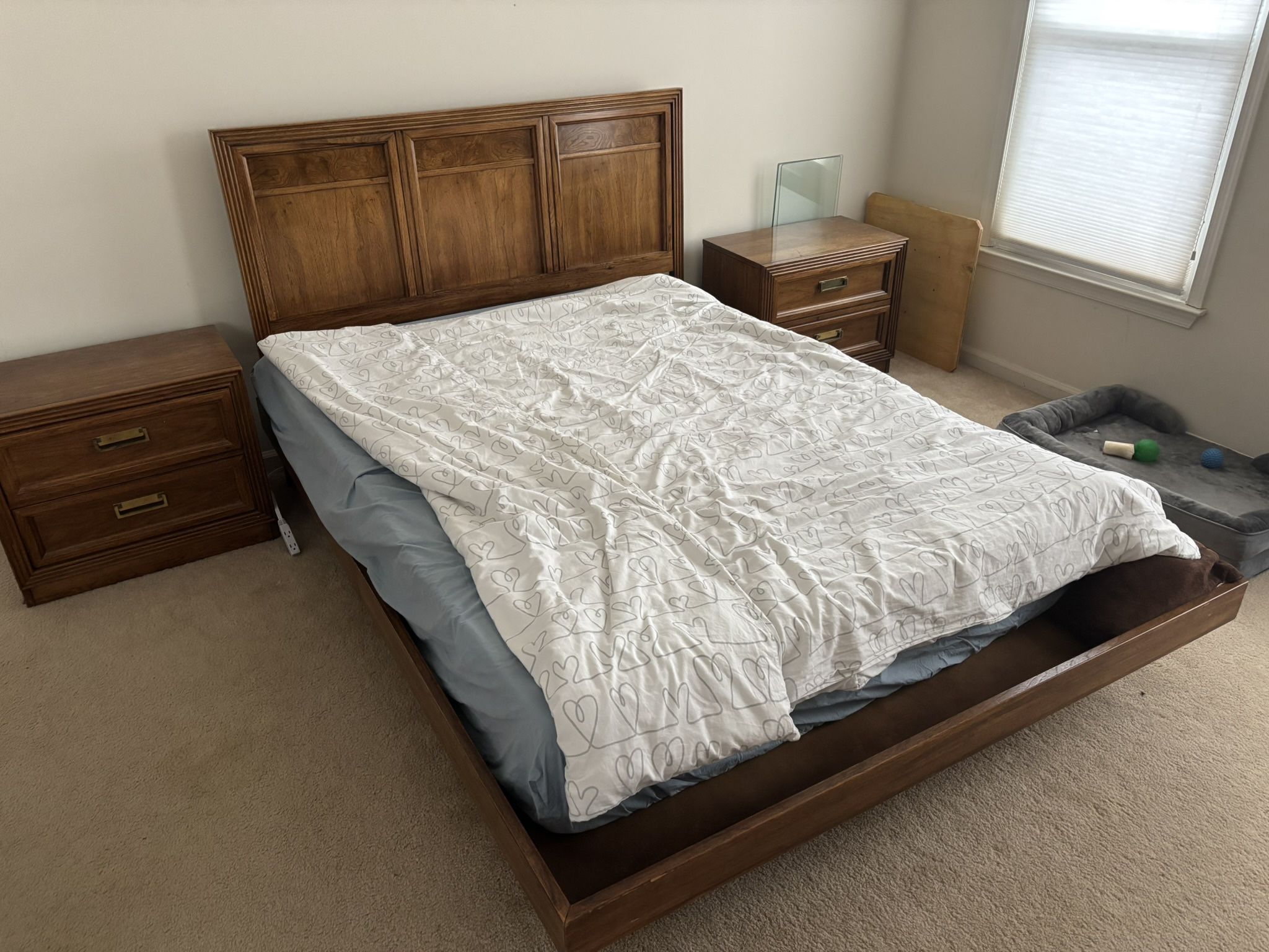 Bedroom Set, Solid Wood, & Mattress