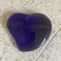 Tiffany Blue Glass Paperweight 