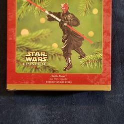 Hallmark Keepsake Ornament featuring the character Darth Maul from Star Wars: Episode I. 