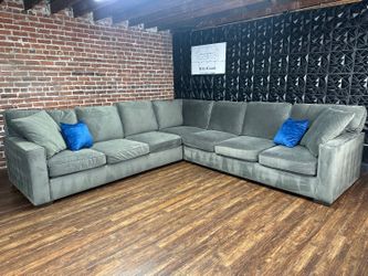 Delivery Available Dark gray L shape sectional sofa couch