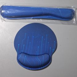KEYBOARD ARMREST & MOUSEPAD SET BLUE