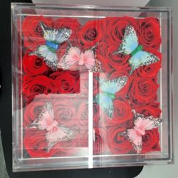 Eternity Red Roses Acrylic Boxed