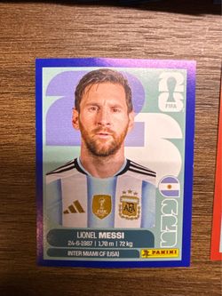 Lionel Messi 2026 Panini FIFA World Cup Sticker Blue Parallel Argentina Soccer