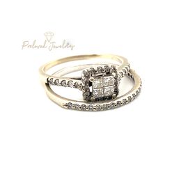 14k Diamond Engagement Ring Set