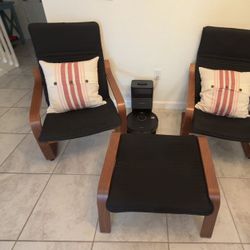 Rocking Chair  Armchair With Ottoman 3 Pcs 