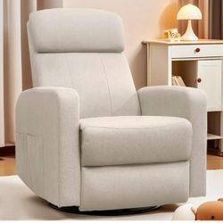 Power Swivel Recliner Chairs for Adults, Electric Glider Rocking Chair Nursery, Glider Recliner Nursery Chair 