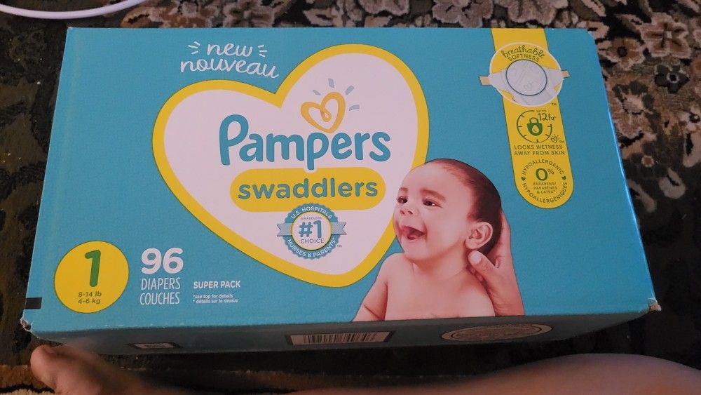 Free Size 1 Pampers 96 Count