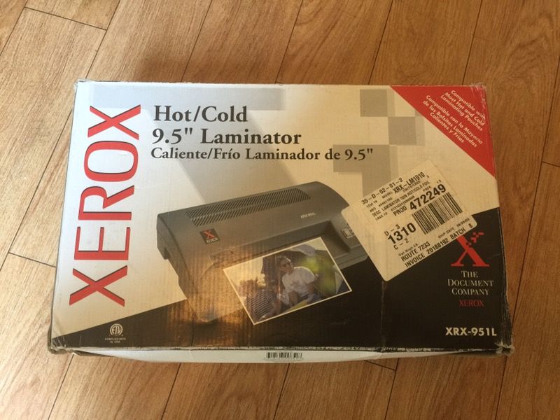 XEROX XRX951L HOT COLD 9.5 INCH AUTOMATIC FEED PAPER POUCH LAMINATOR
