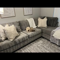 Grey sectional couch