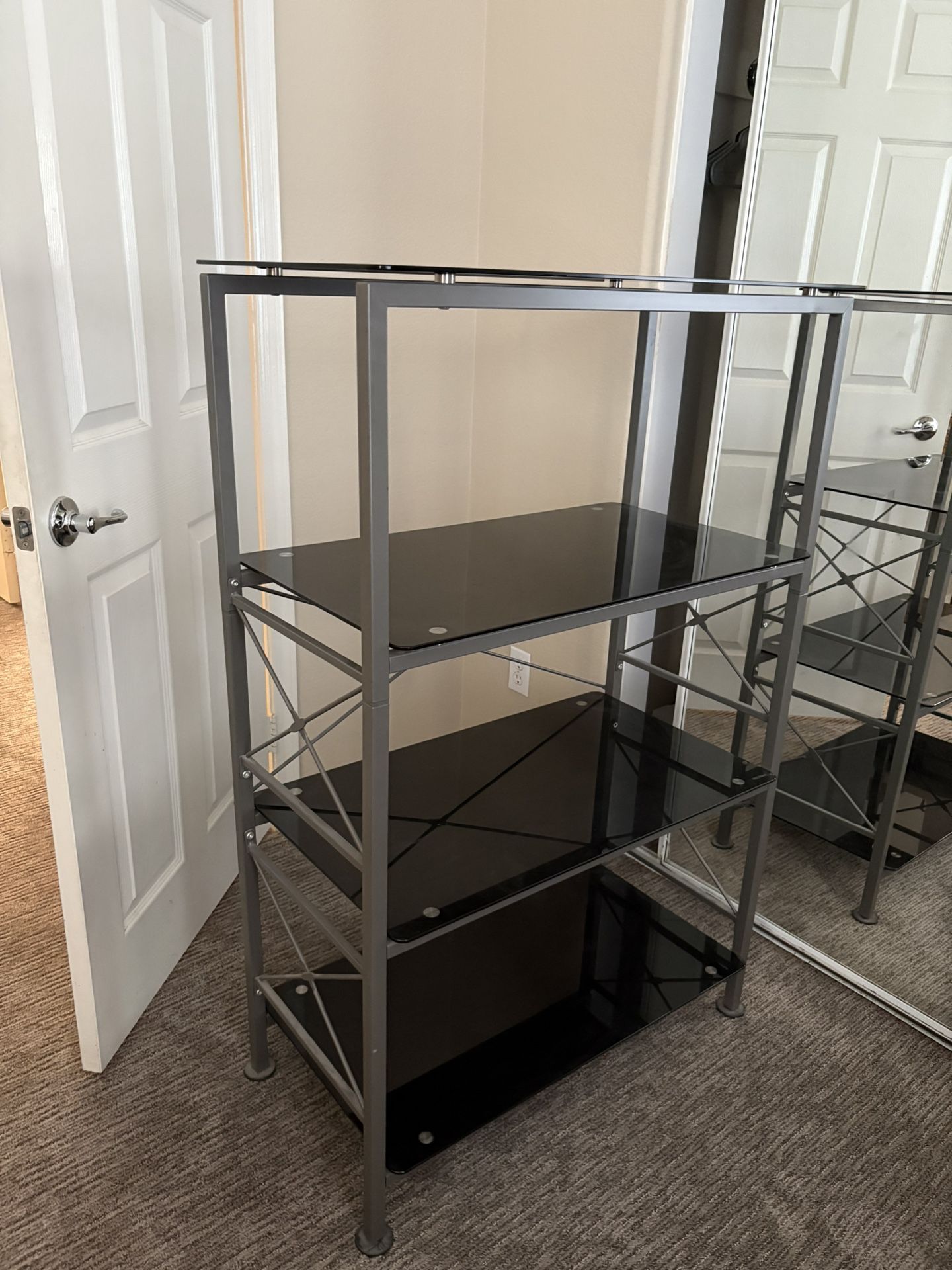 Black Glass/Metal Shelves