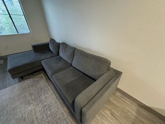 Gray Sectional Sofa with Chaise