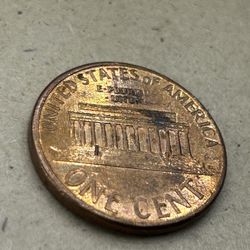 1996 D Double Die On Penny ( Crazy Color Effect ) Close AM 