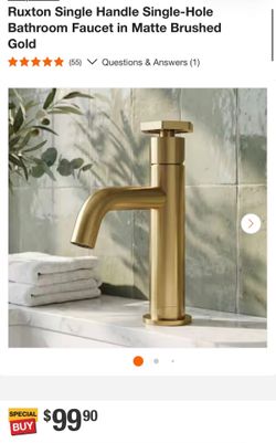 Ruxton Single Handle Bathroom Faucet Matte Brushed Gold