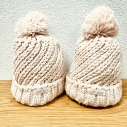 2 Adidas Kids Chunky Knit Pom Beanie